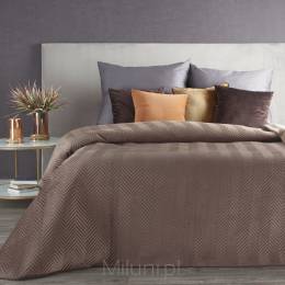 Narzuta na łóżko velvet SOFIA 230x260,brązowy