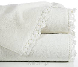 Ręcznik z koronką ANGELA  70 x 140 kremowy