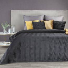 Narzuta na łóżko velvet SOFIA 230x260,czarny