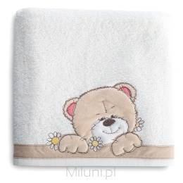 Ręcznik dziecięcy BABY 11  50x90 biały + beżowy