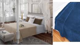 PIEL Koc/narzuta na łóżko PREMIUM LISA PES 220x240 niebieski