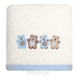 Ręcznik dziecięcy BABY 3  50x90 krem + niebieski