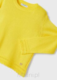 Sweter trykotowy z ozdobnym ażurem 110